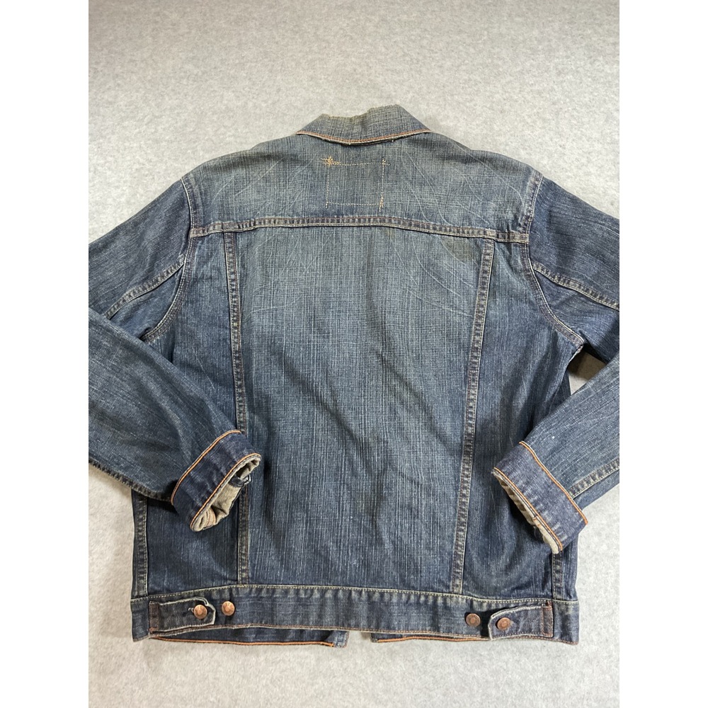 Levis Red Tab Slim Trucker Denim Jacket Mens Large Dark Wash Cotton 1812 - Picture 5 of 6
